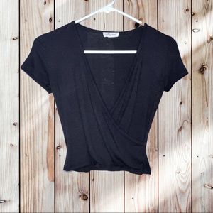Molly + Rose Black Crop Top. Size XS